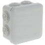 Boîte de dérivation carrée Plexo dimensions 80x80x45mm - gris RAL7035